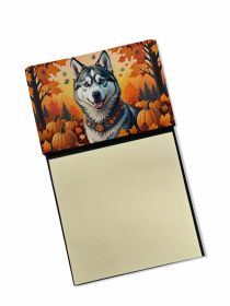 NEW Siberian Husky Fall Sticky Note Holder Refillable Dispenser Self-Sticky Note Pads, Memo Pads Blank Desk Accessories