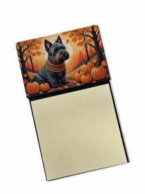 NEW Scottish Terrier Fall Sticky Note Holder Refillable Dispenser Self-Sticky Note Pads, Memo Pads Blank Desk Accessories