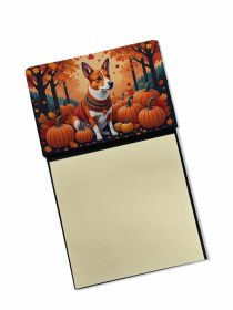 NEW Red Basenji Fall Sticky Note Holder Refillable Dispenser Self-Sticky Note Pads, Memo Pads Blank Desk Accessories