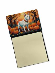 NEW White Pit Bull Terrier Fall Sticky Note Holder Refillable Dispenser Self-Sticky Note Pads, Memo Pads Blank Desk Accessories