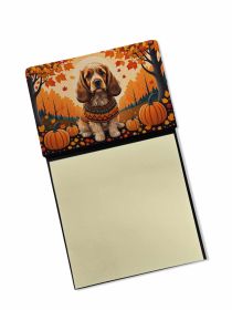NEW Cocker Spaniel Fall Sticky Note Holder Refillable Dispenser Self-Sticky Note Pads, Memo Pads Blank Desk Accessories