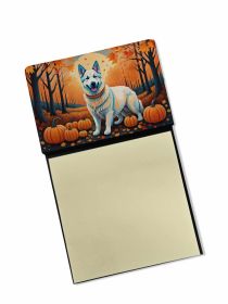 NEW White German Shepherd Fall Sticky Note Holder Refillable Dispenser Self-Sticky Note Pads, Memo Pads Blank Desk Accessories