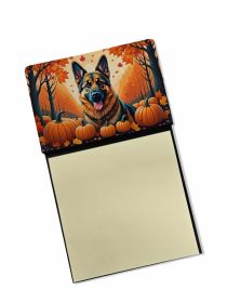 NEW German Shepherd Fall Sticky Note Holder Refillable Dispenser Self-Sticky Note Pads, Memo Pads Blank Desk Accessories
