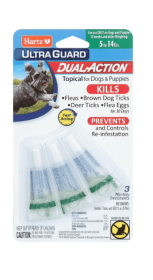 Hartz UltraGuard Dual Action Flea & Tick Topical for Small Dogs 5-14lbs, 3 Monthly Treatments