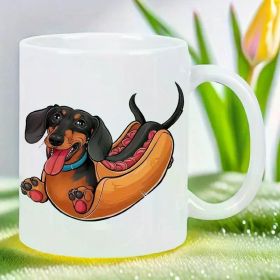 A dachshund dog 11oz Ceramic Coffee Mug - Reusble, Insulated,Trvel Mug, Hand-Wash Only - Perfect for Coffee