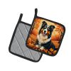 Collie Fall Pair of Pot Holders Kitchen Heat Resistant Pot Holders Sets Oven Hot Pads for Cooking Baking BBQ, 7 1/2 x 7 1/2