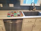 Lots of Black and Whtie Papillon Dish Drying Mat Absorbent Dish Drying Mat Pad for Kitchen Counter Dish Drainer Mat for Countertop, 14 x 21"