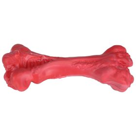 Dog Chew Toy Dog Teething Toy Dog Chew Bone with Beef Flavor Suitable for Aggressive Chewers Small Medium Large Dogs (Option: RedWhite_M)